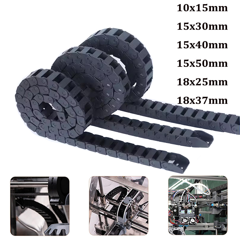 Drag Chain Cnc - سلسلة كابلات 10×15 ملم، 15×30 ملم،