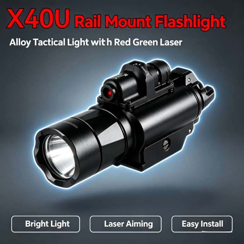 Industrial Green Laser - ملحق تكتيكي X400U، مصباح يدوي مثبت