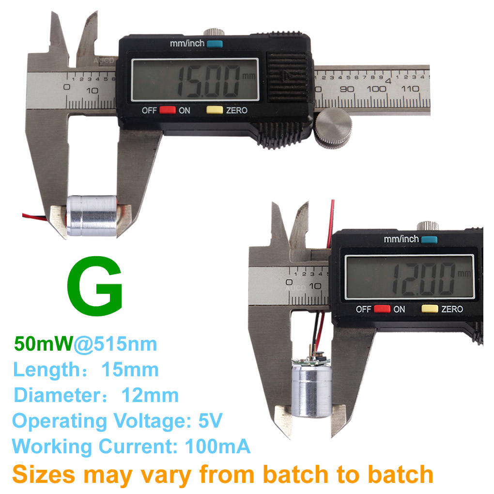 وحدة ليزر RGB بقطر 12×15 ملم،  - مراجعة Industrial Green Laser وسعره