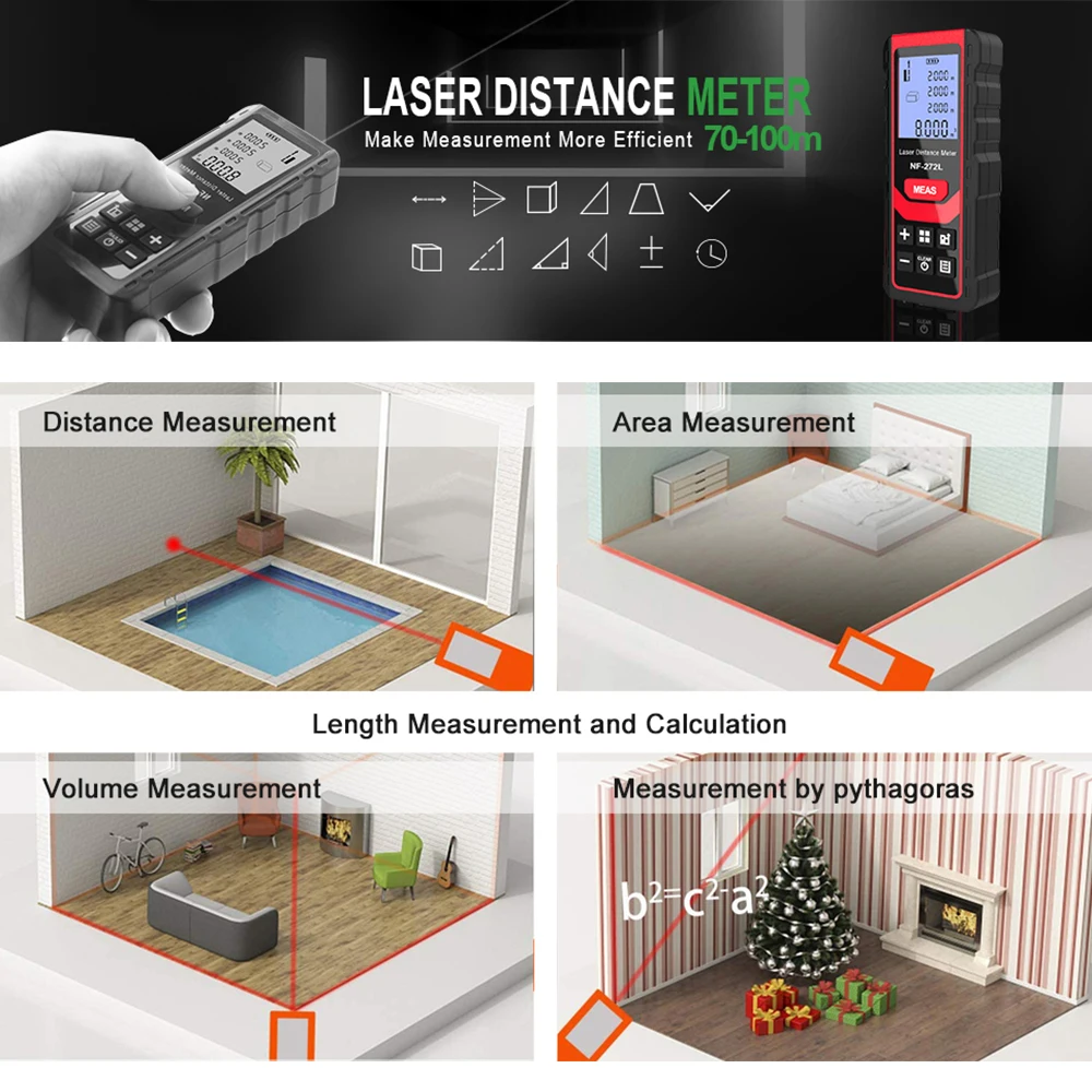 Noyafa-NF-271 ليزر مسافة متر ، - مراجعة Industrial Laser Training وسعره