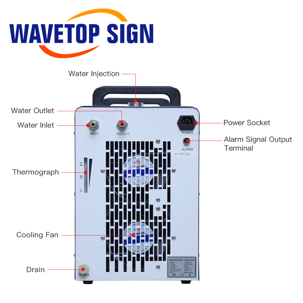 مبرد مياه صناعي WaveTopSign CW - مراجعة Laser Industrial Chiller وسعره
