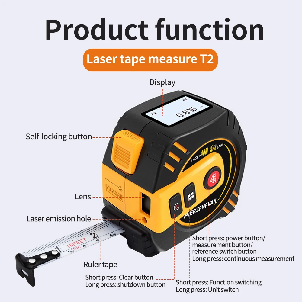 شريط قياس ليزري 80 متر، أداة ق - مراجعة Industrial Laser Training وسعره