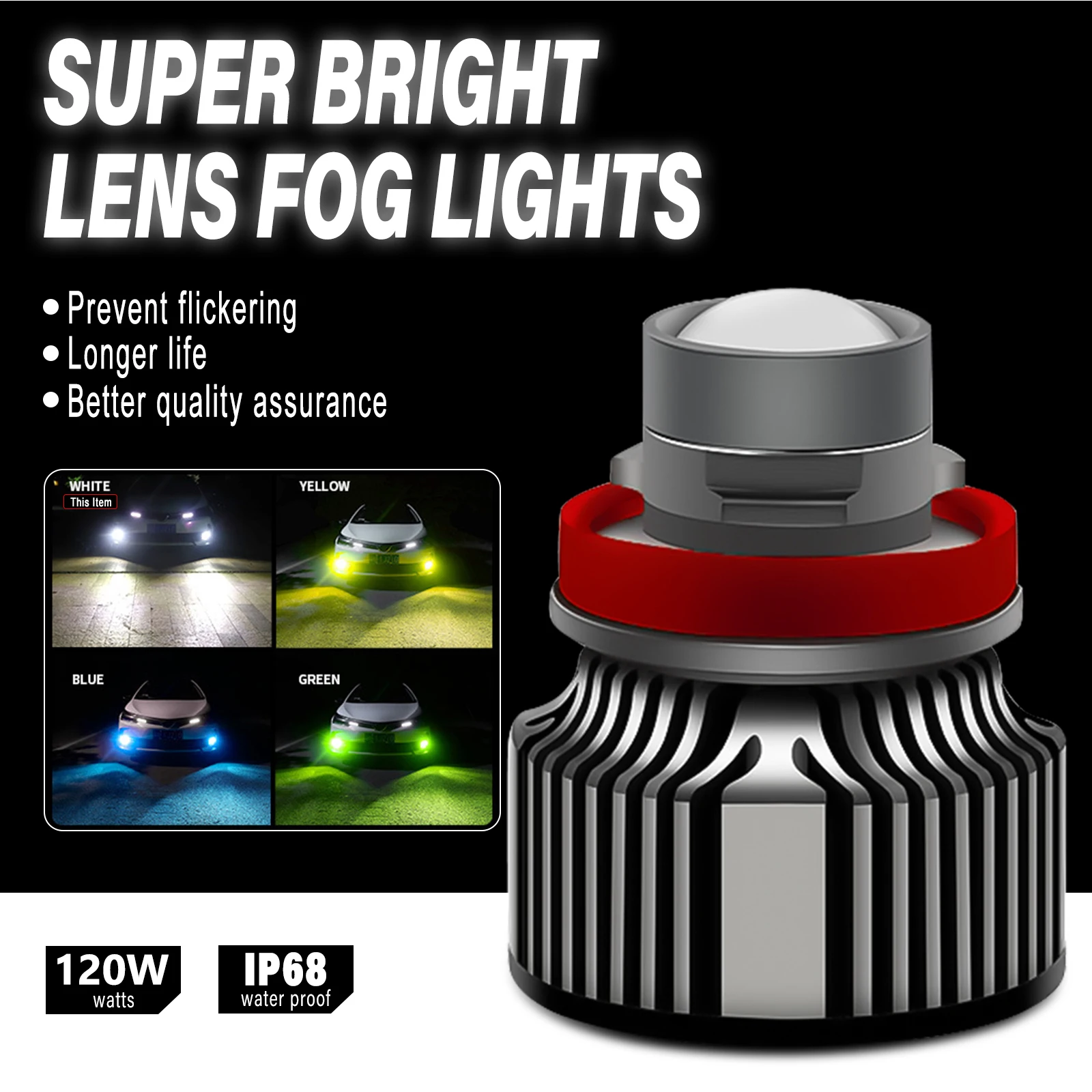 مصباح ضباب LED H11 مع عدسة ليز - مراجعة Industrial Green Laser وسعره