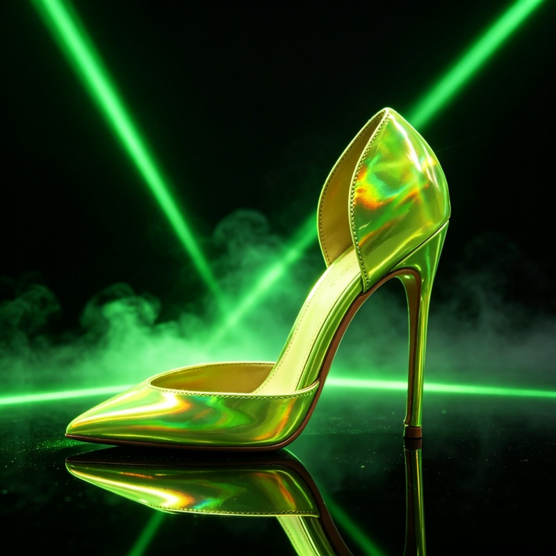 أحذية نادي ليلي مثيرة بلون أخض - مراجعة Industrial Green Laser وسعره
