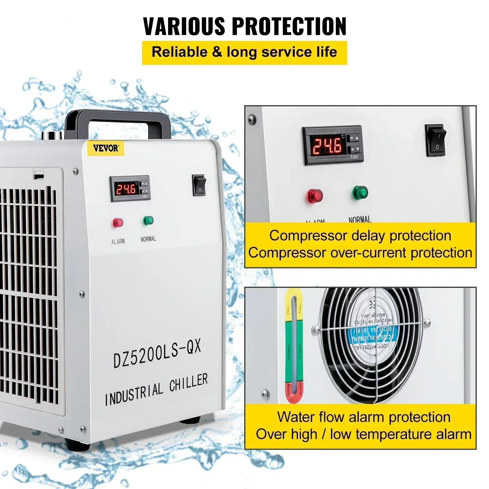 جهاز تبريد مائي SIHAO CW-3000  - مراجعة Laser Industrial Chiller وسعره